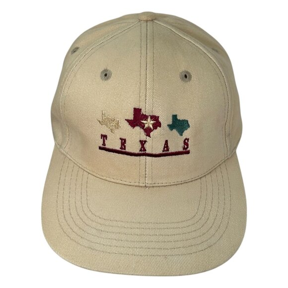 Texas Embroidered Tan Baseball Hat Cap Strapback Vintage State Exp Headwear - Picture 2 of 13